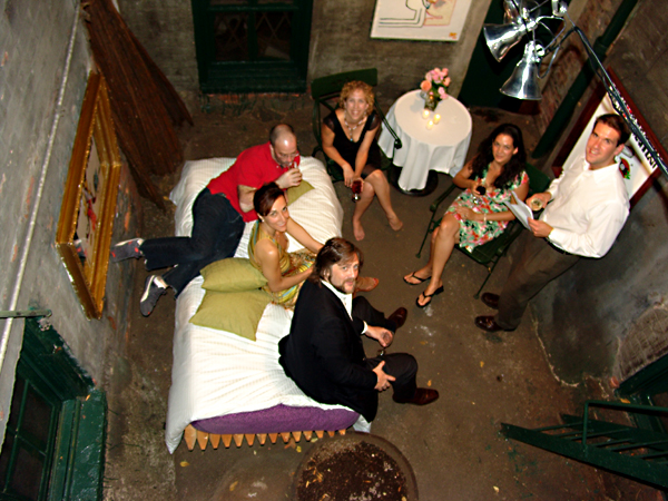 Clockwise from bottom: Rufus Albemarle, Tess Ghilaga, Chip Cordelli, Marcia Baczynski, Mrs. and Mr. Juan Rodriguez